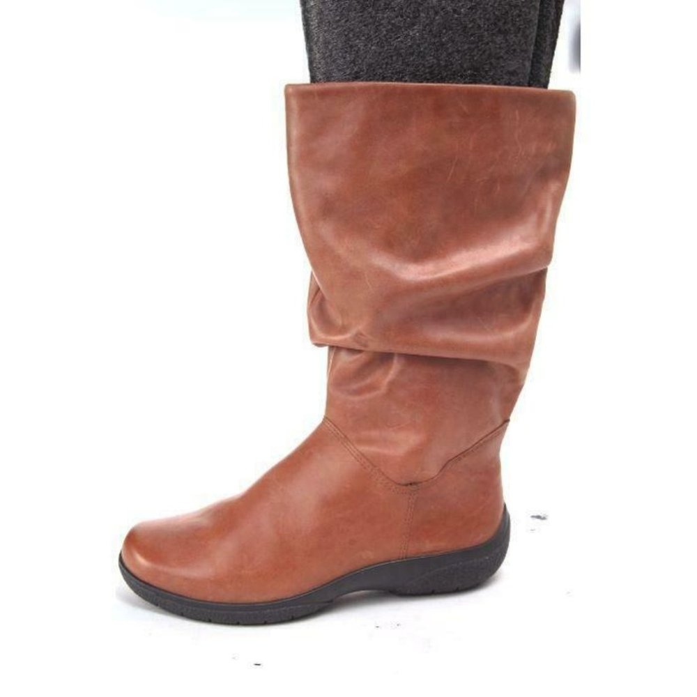 NWOB hotter boots zip up light leather 'mystery' womens sz US 5